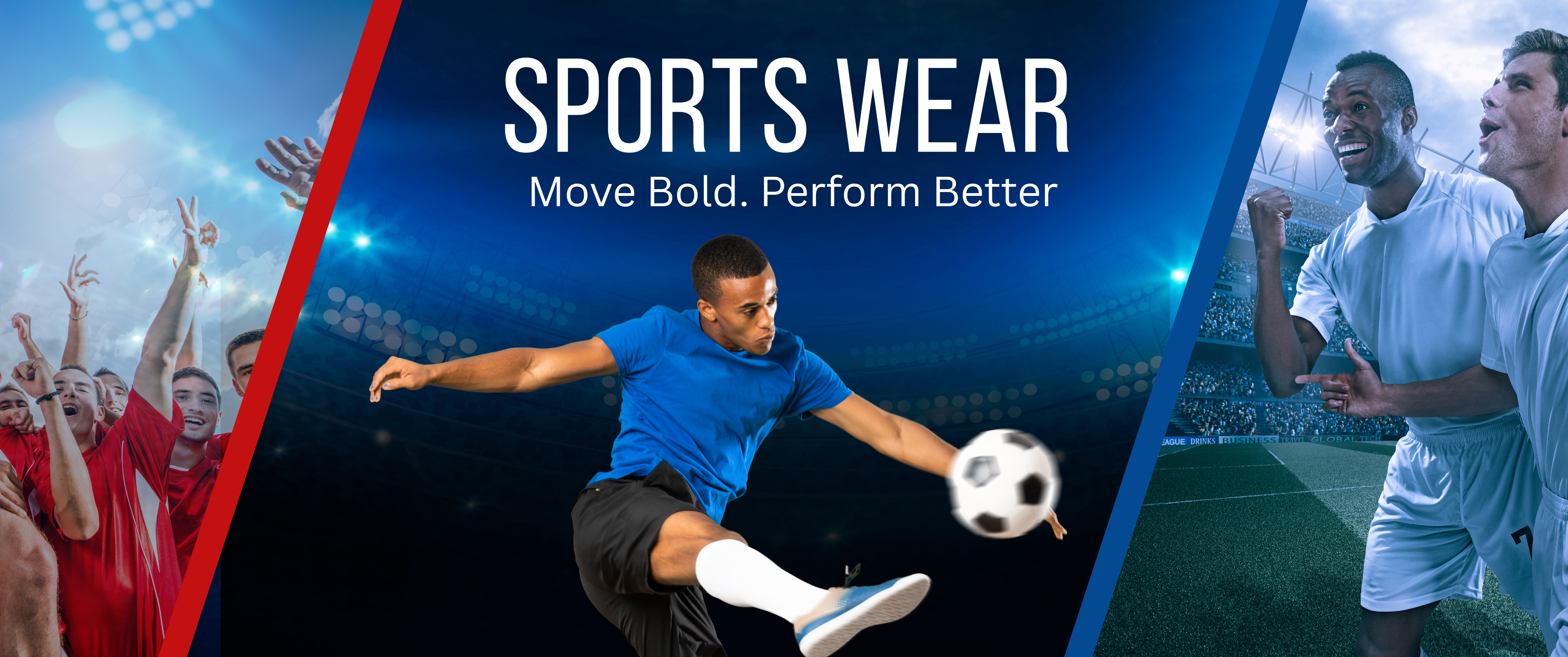 Black and White Modern Sports Football Event Banner